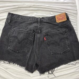 Levi's Charcoal Cutoff Denim Shorts